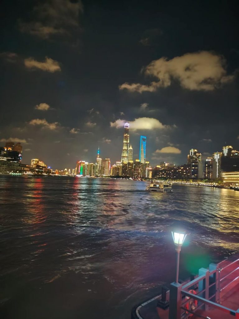 The Shanghai skyline at night, representing our 24/7 China business services.